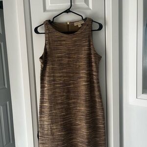Michael Kors Sleeveless Gold Dress Size M Christmas, New Years, Holiday Dress